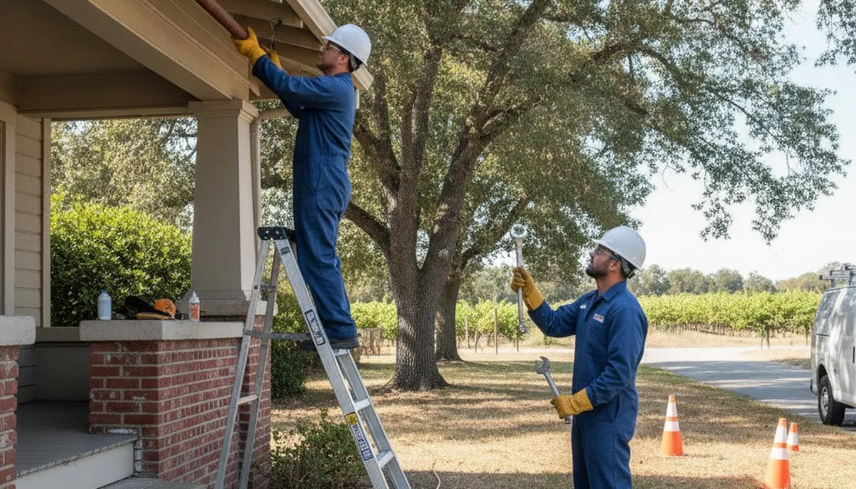 Stockton, CA plumbing repair technician providing professional residential plumbing service