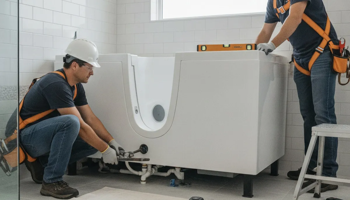Walk-in tub installation by Stockton, CA plumbing repair professionals