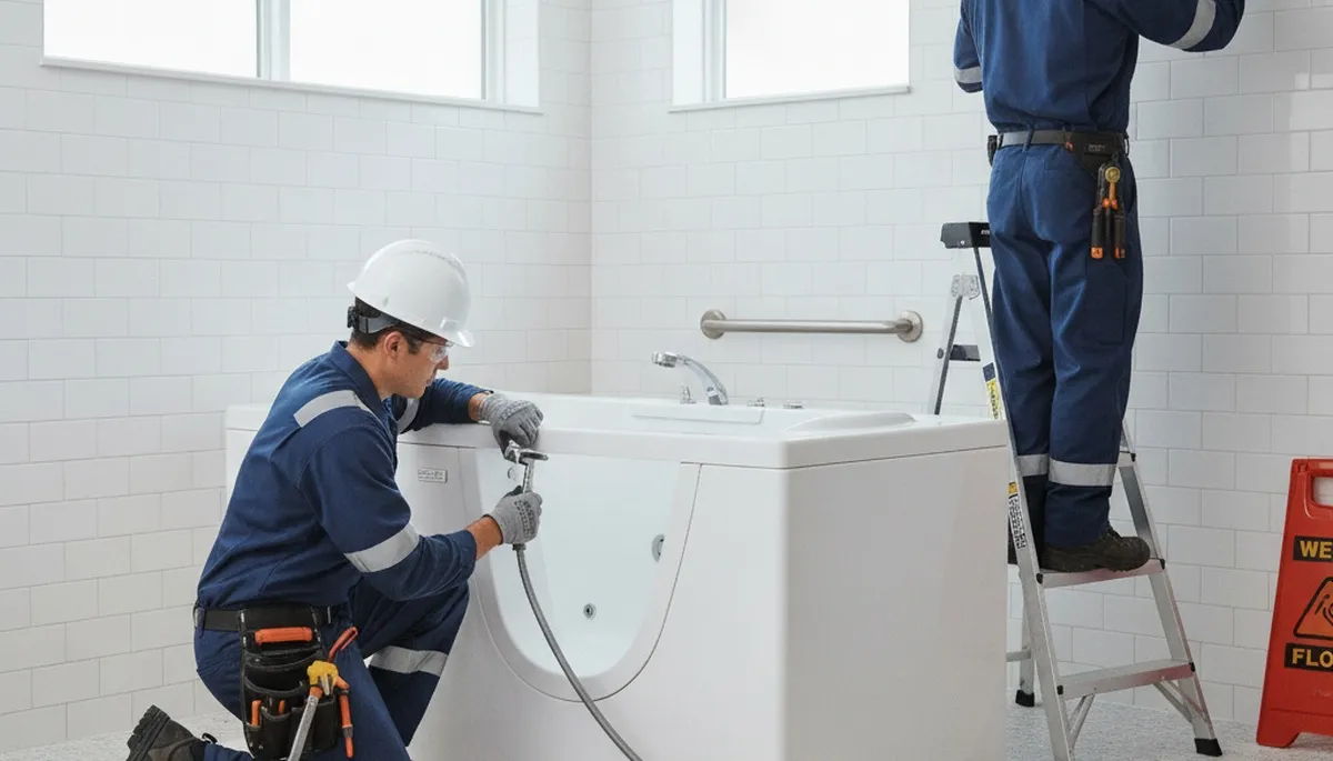 Walk-in tub installation for Stockton, CA homes by local plumbing repair professionals